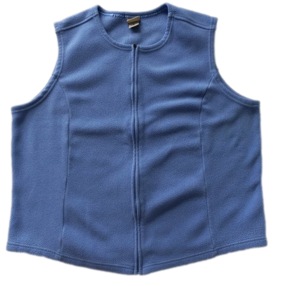 L.L. Bean  Blue Zip Up Vest  Women's Classic Sleeveless